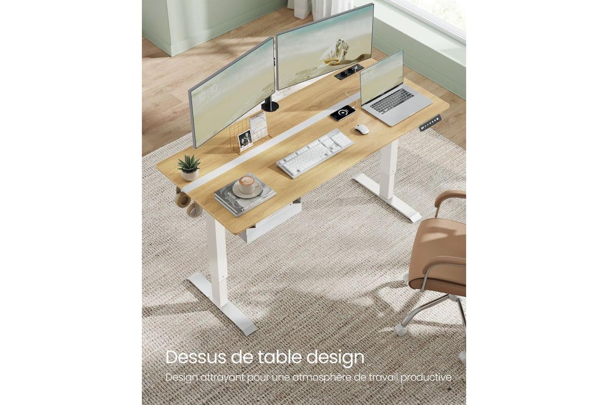 Standing Desk | Home Office Desk | Particleboard And Steel | 160cm-3