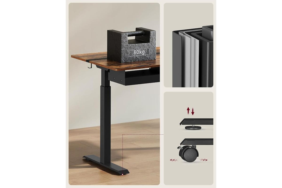 Standing Desk | Electric Height Adjustable Desk | Wood Chipboard And Steel | 160cm-7