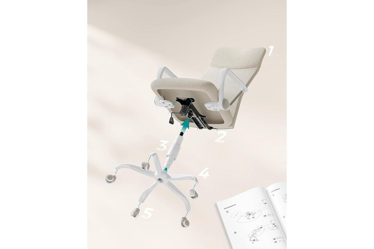 Office Chair | Office Chair | Steel, Foam Padding, Polyester | Adjustable Height-2