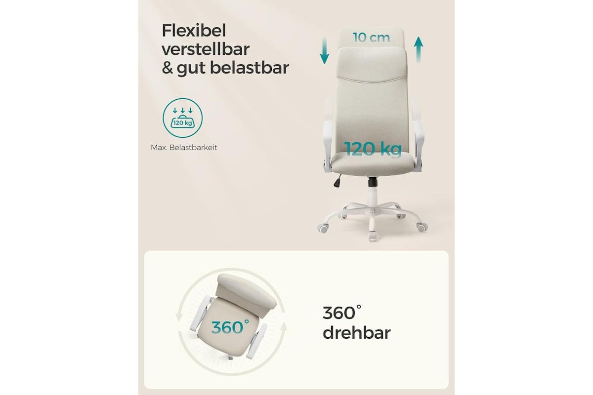 Office Chair | Office Chair | Steel, Foam Padding, Polyester | Adjustable Height-7