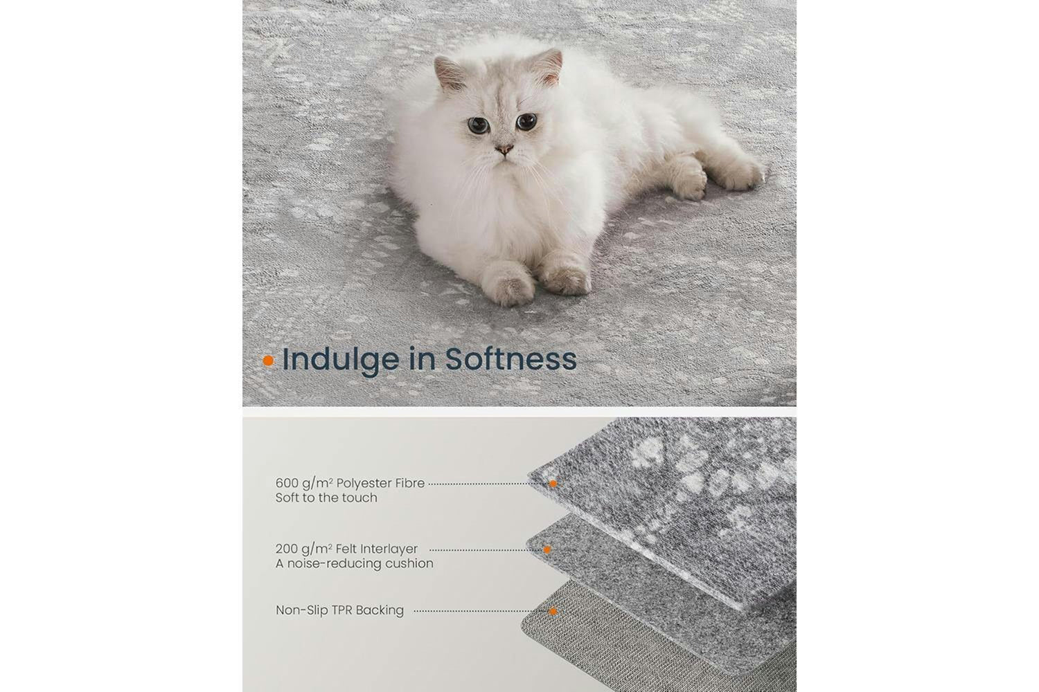 Songmics | Boho Rug | Dove Grey | 120 x 170 cm-6