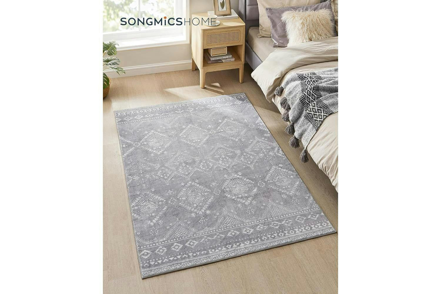 Songmics | Boho Rug | Dove Grey | 120 x 170 cm
