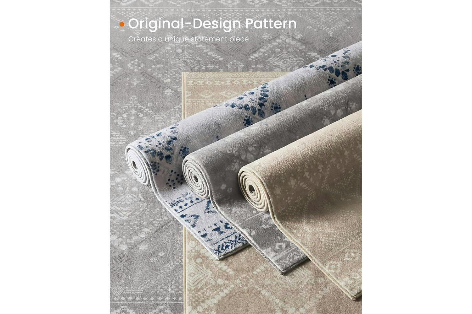 Songmics | Boho Rug | Dove Grey | 120 x 170 cm-5