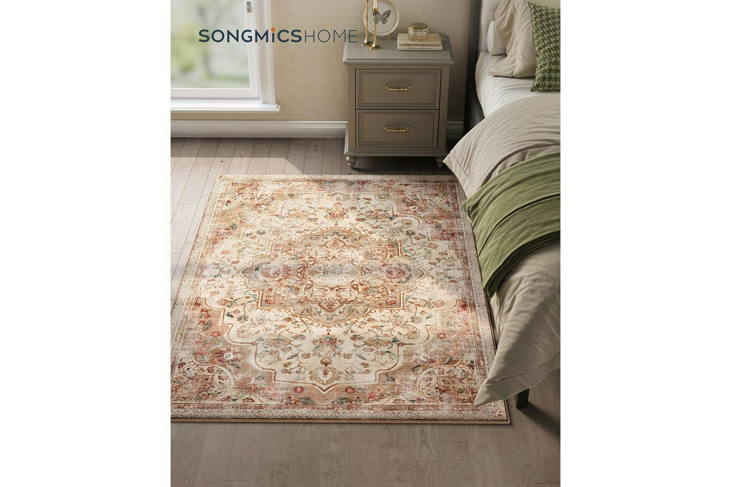 Songmics | Vintage Area Rug | Brown/Beige | 120 x 170 cm-4