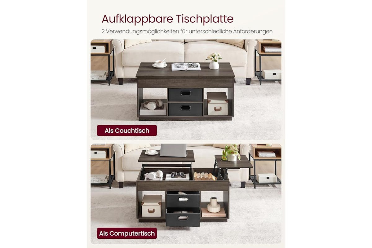 Coffee Table | Coffee Table | Steel And Chipboard | 100 X 50 X 48 Cm-4