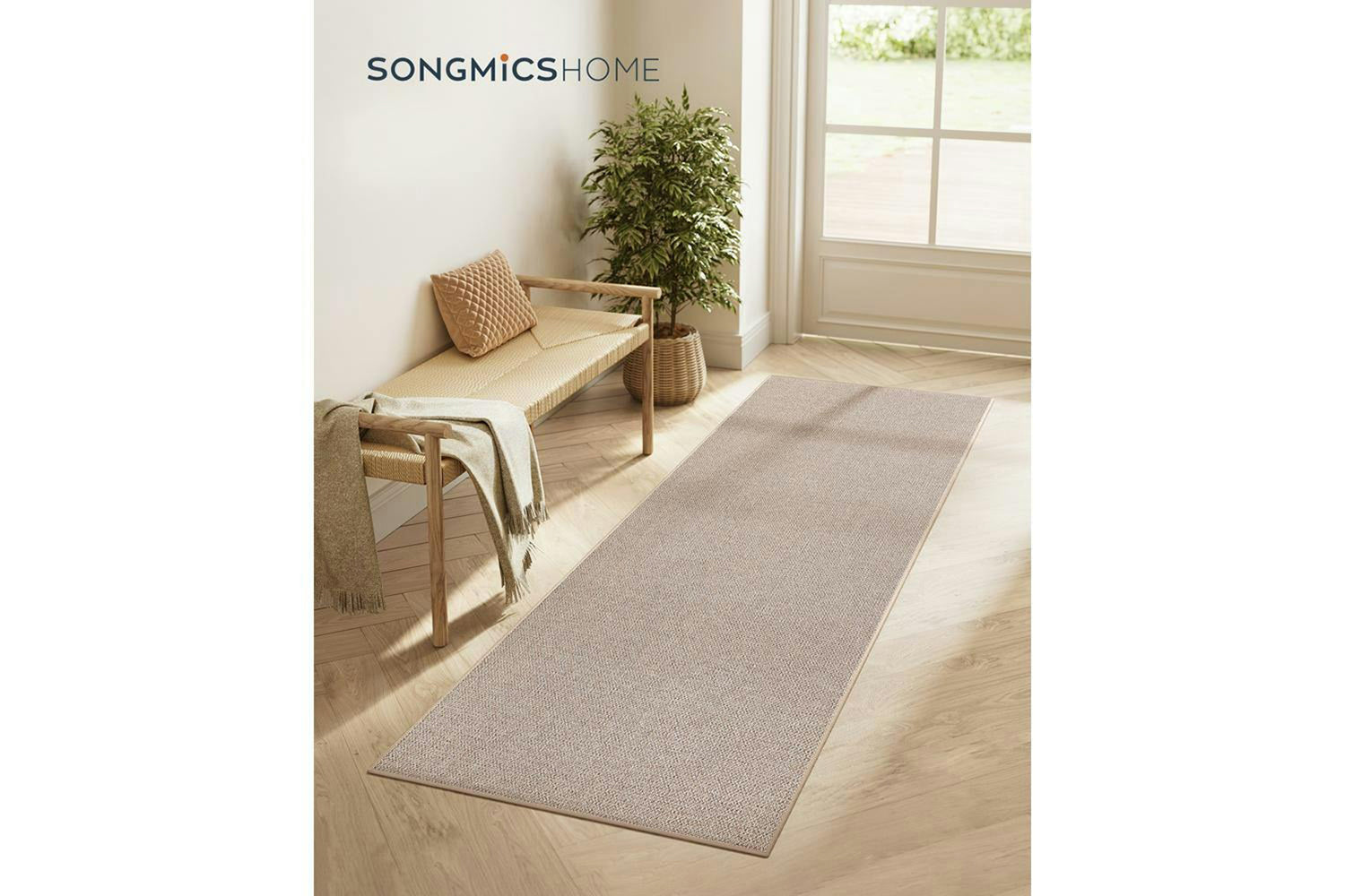 Songmics | Imitation Jute Rug | Brown | 80 x 200 cm-4