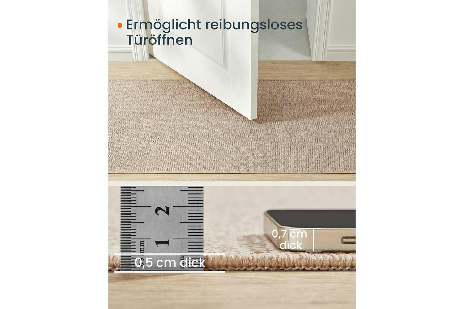 Songmics | Imitation Jute Rug | Brown | 80 x 200 cm-7