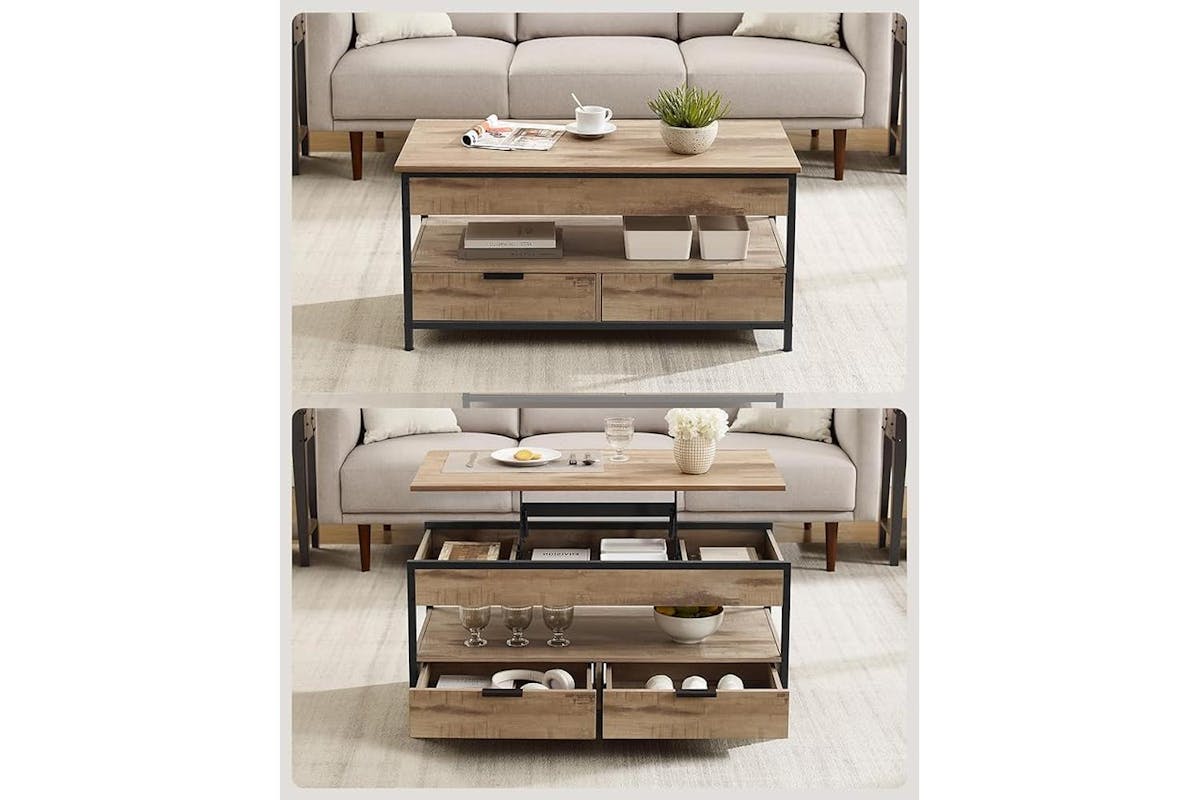 Coffee Table | Coffee Table | Alloy Steel | Camel Brown And Black Ink-4