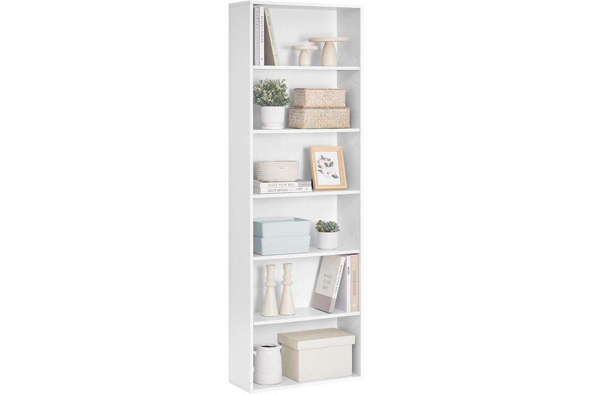 Vasagle Bookcase | Wood Chipboard | White | 24 X 60 X 178.5 Cm