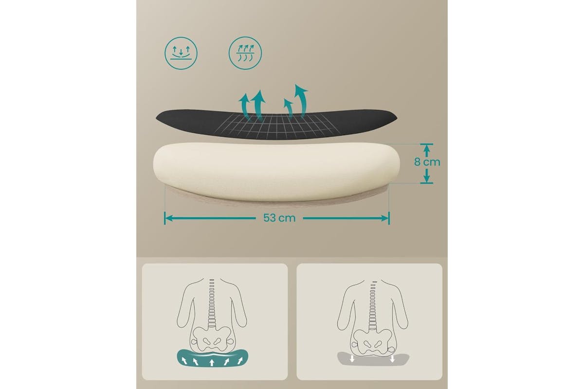 Office Chair | Office Chair | Plastic Foam Nylon Steel | 64 X 64 X 115-130 Cm-6