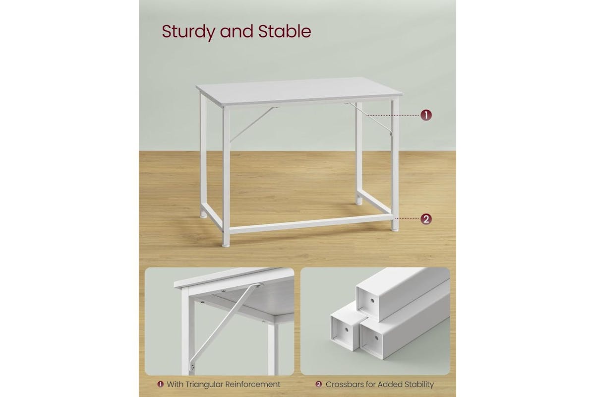 Computer Desk | Home Office Desk | Maple White | 100cm-4