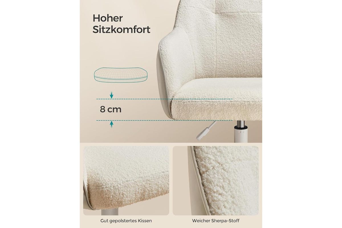 Office Chair | Office Chair | Velvet | Cappuccino Beige-6