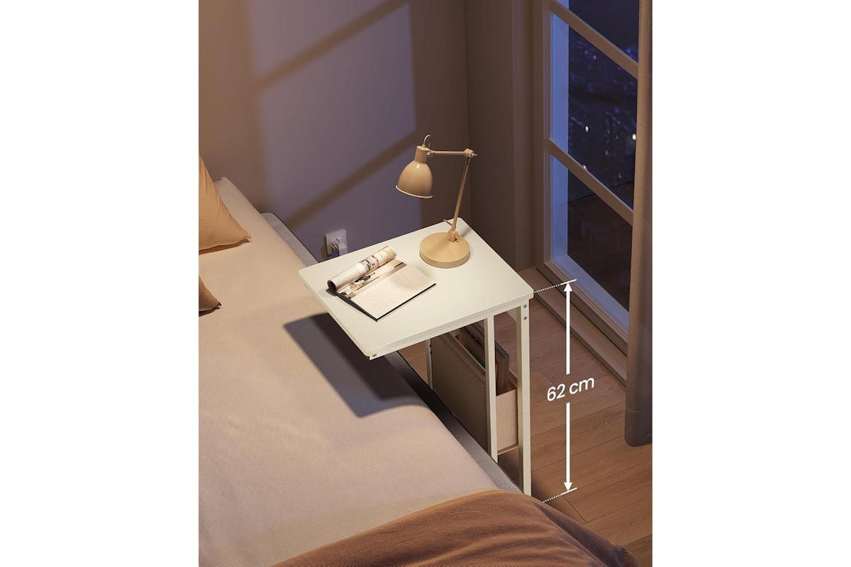 Vasagle End Table | Side Table | Wood Chipboard And Steel | 30 X 40 X 62 Cm-3