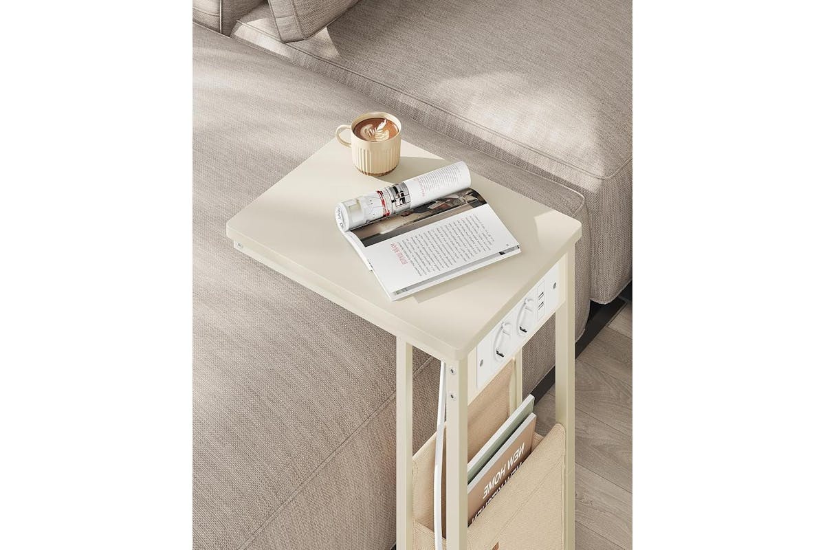 Vasagle End Table | Side Table | Wood Chipboard And Steel | 30 X 40 X 62 Cm-6