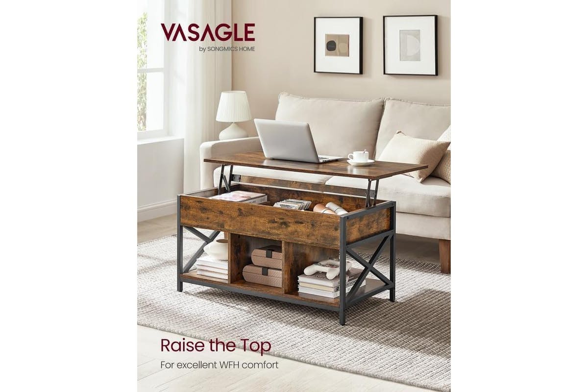Coffee Table | Coffee Table | Steel And Particleboard | 100 X 50 Cm-3