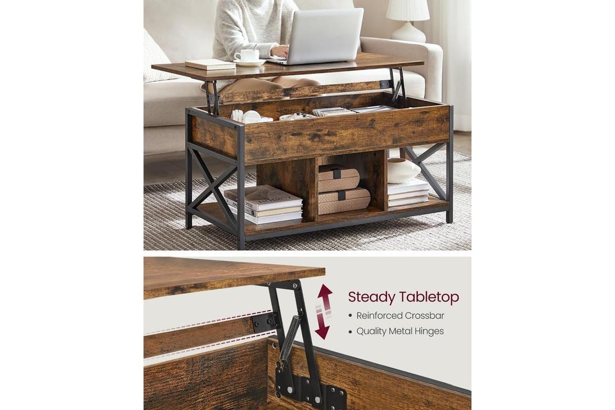 Coffee Table | Coffee Table | Steel And Particleboard | 100 X 50 Cm-6