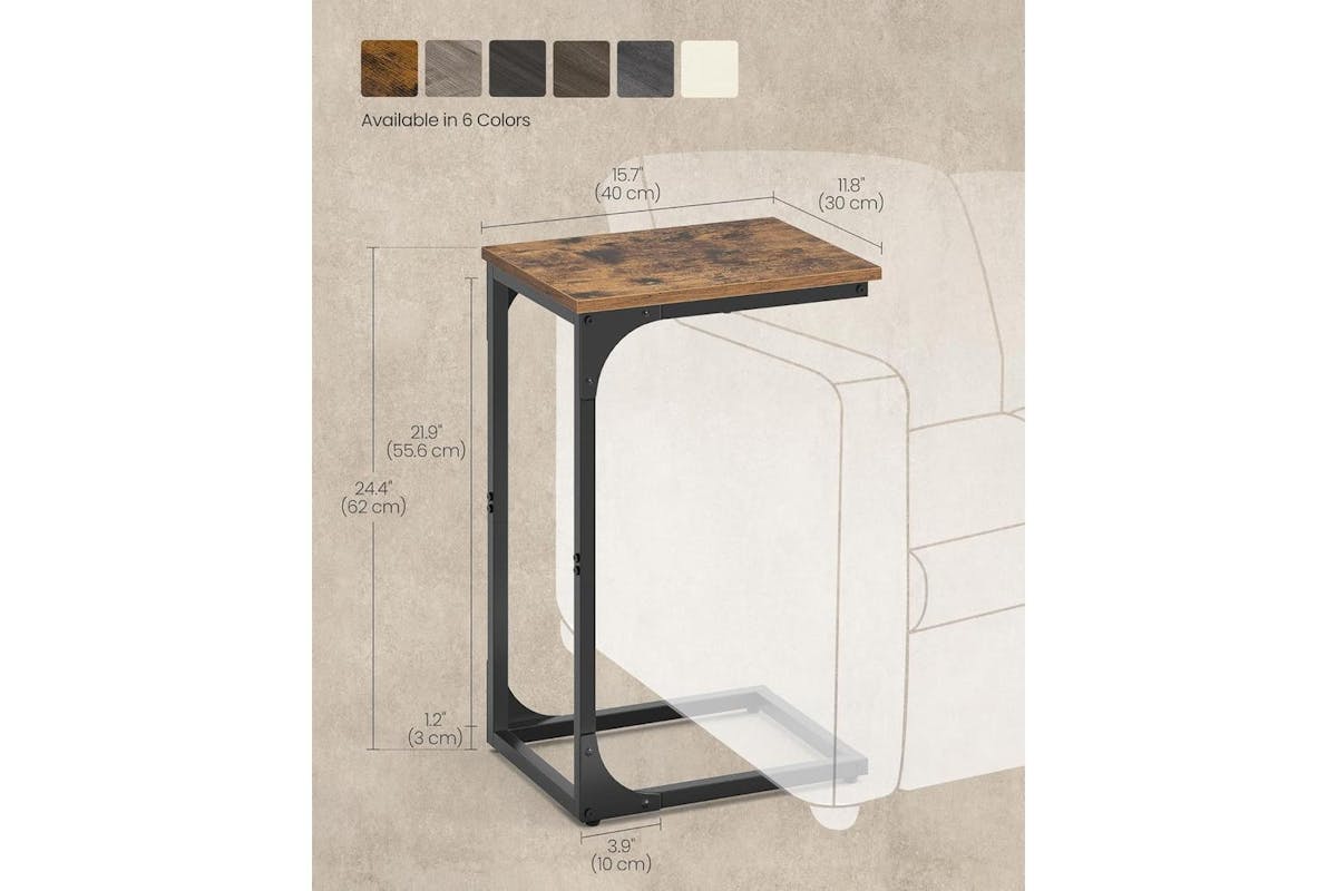 Vasagle End Table | Side Table | Steel And Particleboard | 30 X 40 X 62 Cm-3