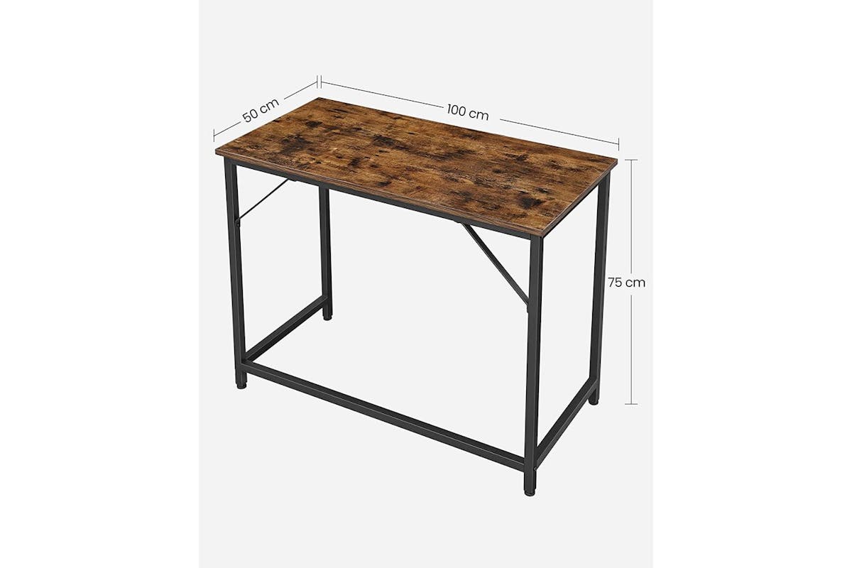 Vasagle Computer Desk | Particleboard And Steel | 100 X 50 Cm-4