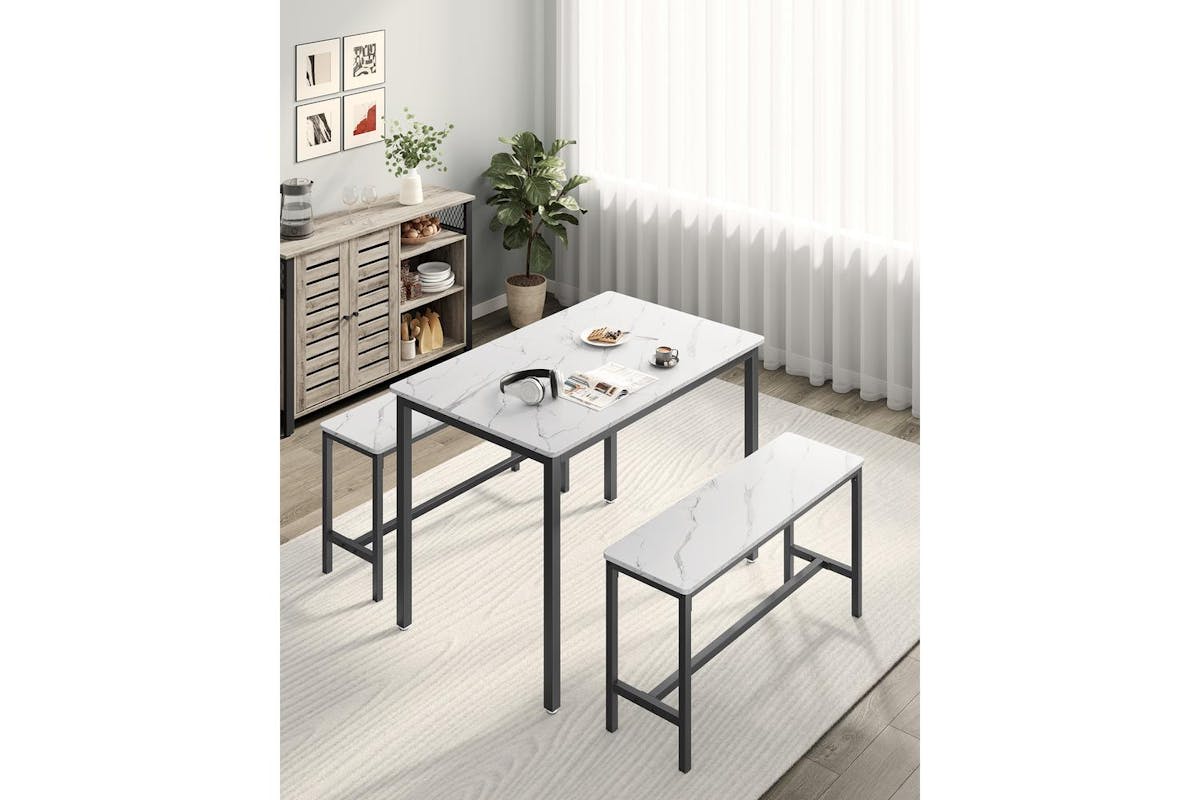 Vasagle Dining Table Set | Particleboard And Steel | 110 X 70 Cm-3