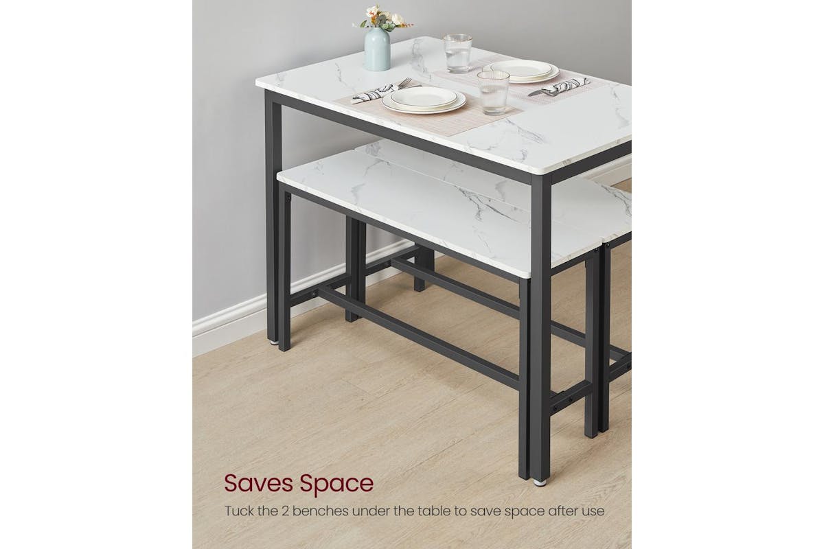 Vasagle Dining Table Set | Particleboard And Steel | 110 X 70 Cm-5