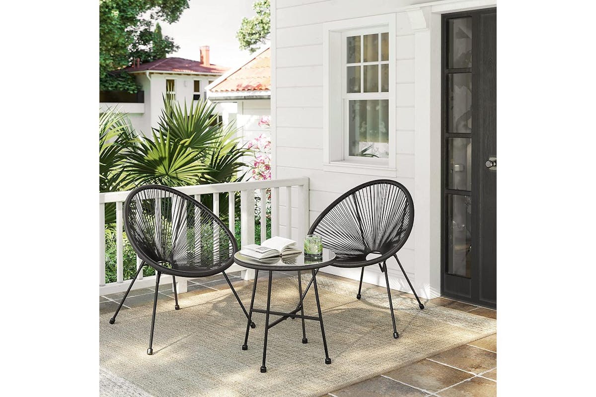 Garden Furniture Set | Outdoor Lounge Set | Pe Rattan | Black-5