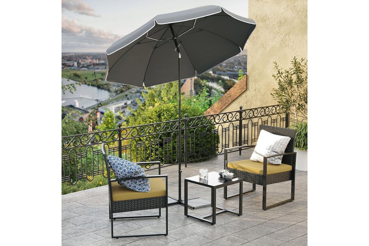 Patio Umbrella | Outdoor Parasol | Polyester Canopy | 1.8 Metre-5