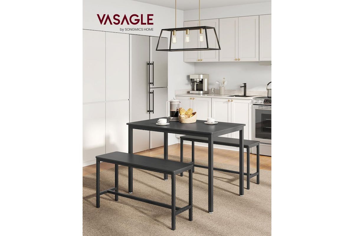 Vasagle Dining Table Set | Chipboard And Steel | 70 X 110 Cm-2