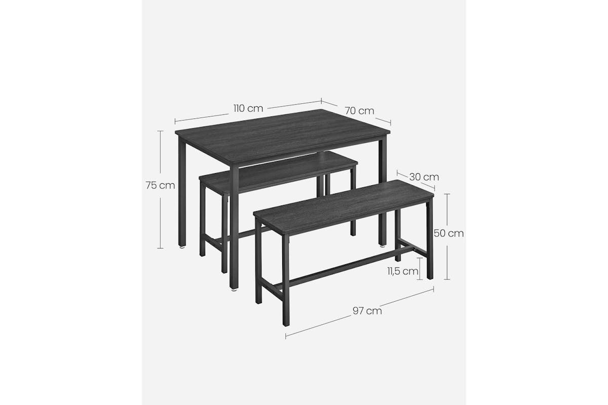 Vasagle Dining Table Set | Chipboard And Steel | 70 X 110 Cm-4