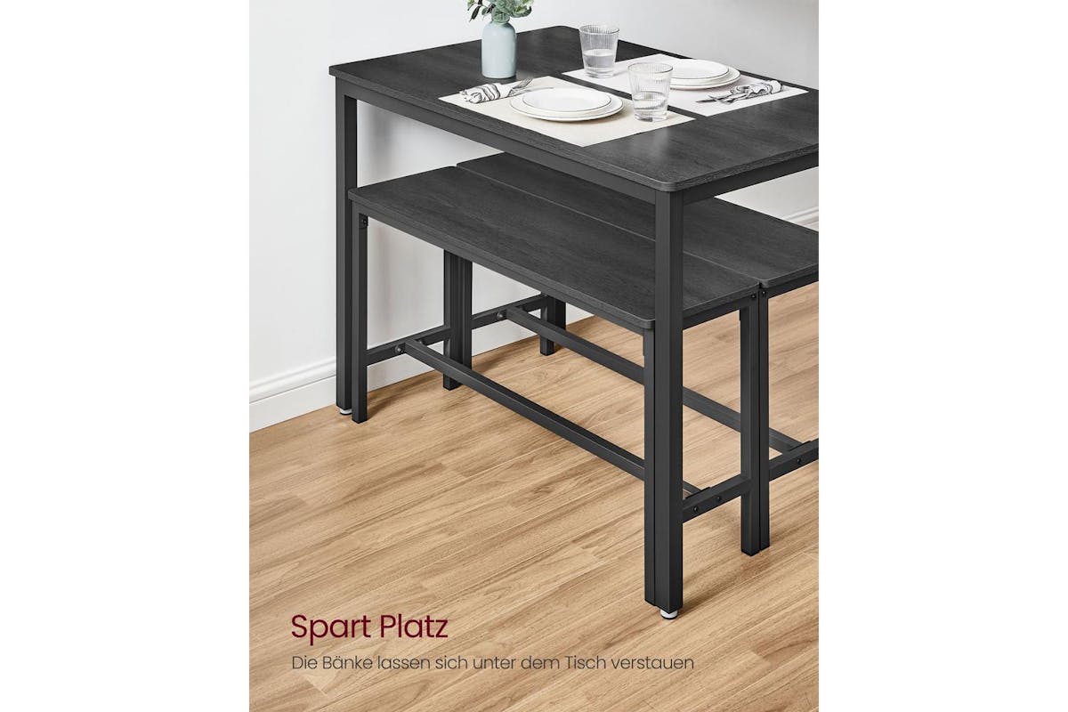 Vasagle Dining Table Set | Chipboard And Steel | 70 X 110 Cm-5