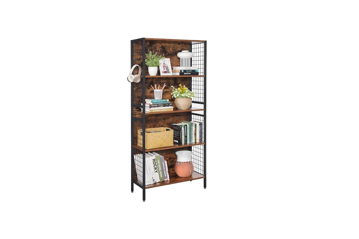 Vasagle Bookcase | Particleboard And Steel | 74 X 30 X 155 Cm-2