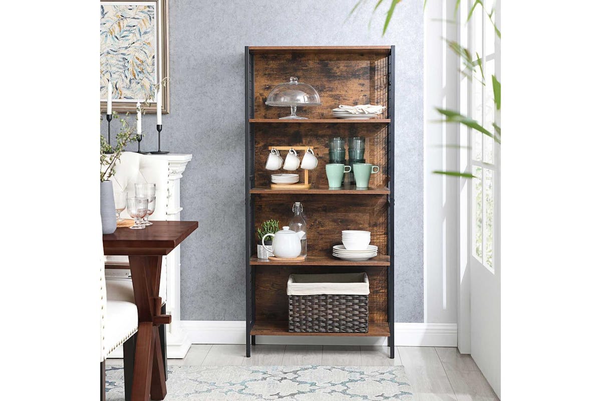 Vasagle Bookcase | Particleboard And Steel | 74 X 30 X 155 Cm-4