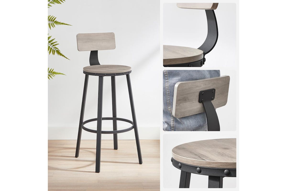 Vasagle Bar Stool | Particleboard & Steel | 54 X 99 Cm-2