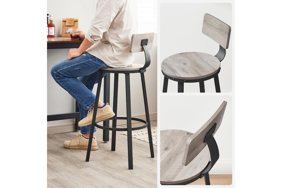 Vasagle Bar Stool | Particleboard & Steel | 54 X 99 Cm-4