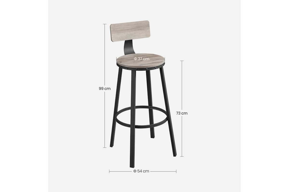 Vasagle Bar Stool | Particleboard & Steel | 54 X 99 Cm-6