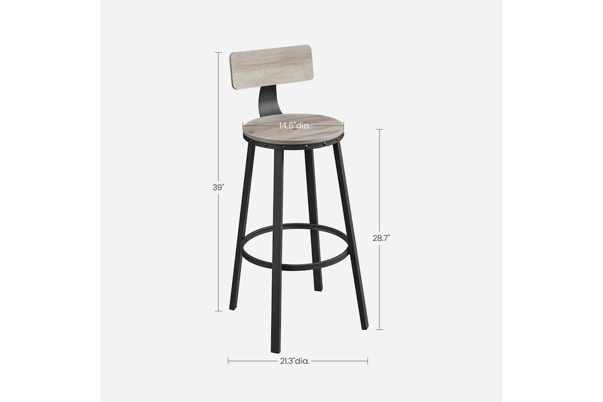 Vasagle Bar Stool | Particleboard & Steel | 54 X 99 Cm-7