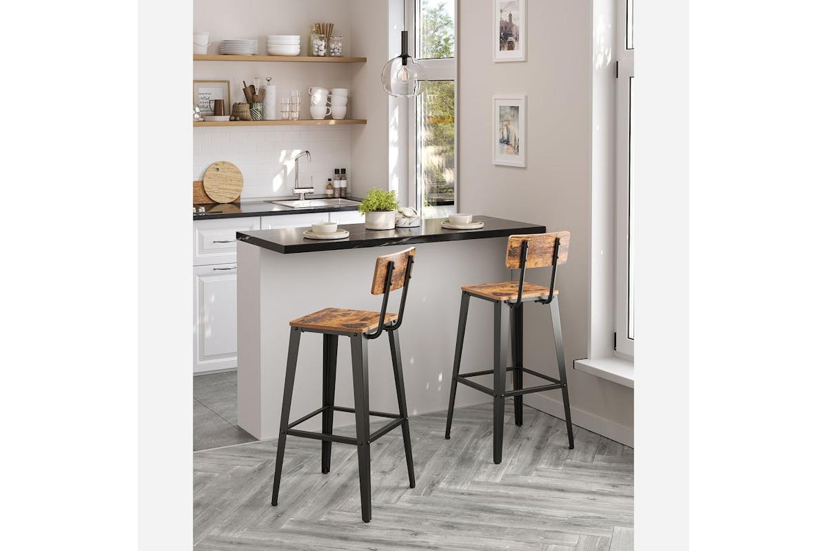 Vasagle Bar Chair | Bar Stool | Chipboard And Steel | 74cm Seat Height-2