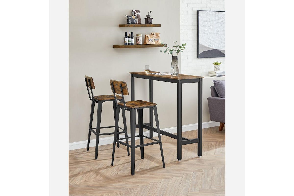 Vasagle Bar Chair | Bar Stool | Chipboard And Steel | 74cm Seat Height-3