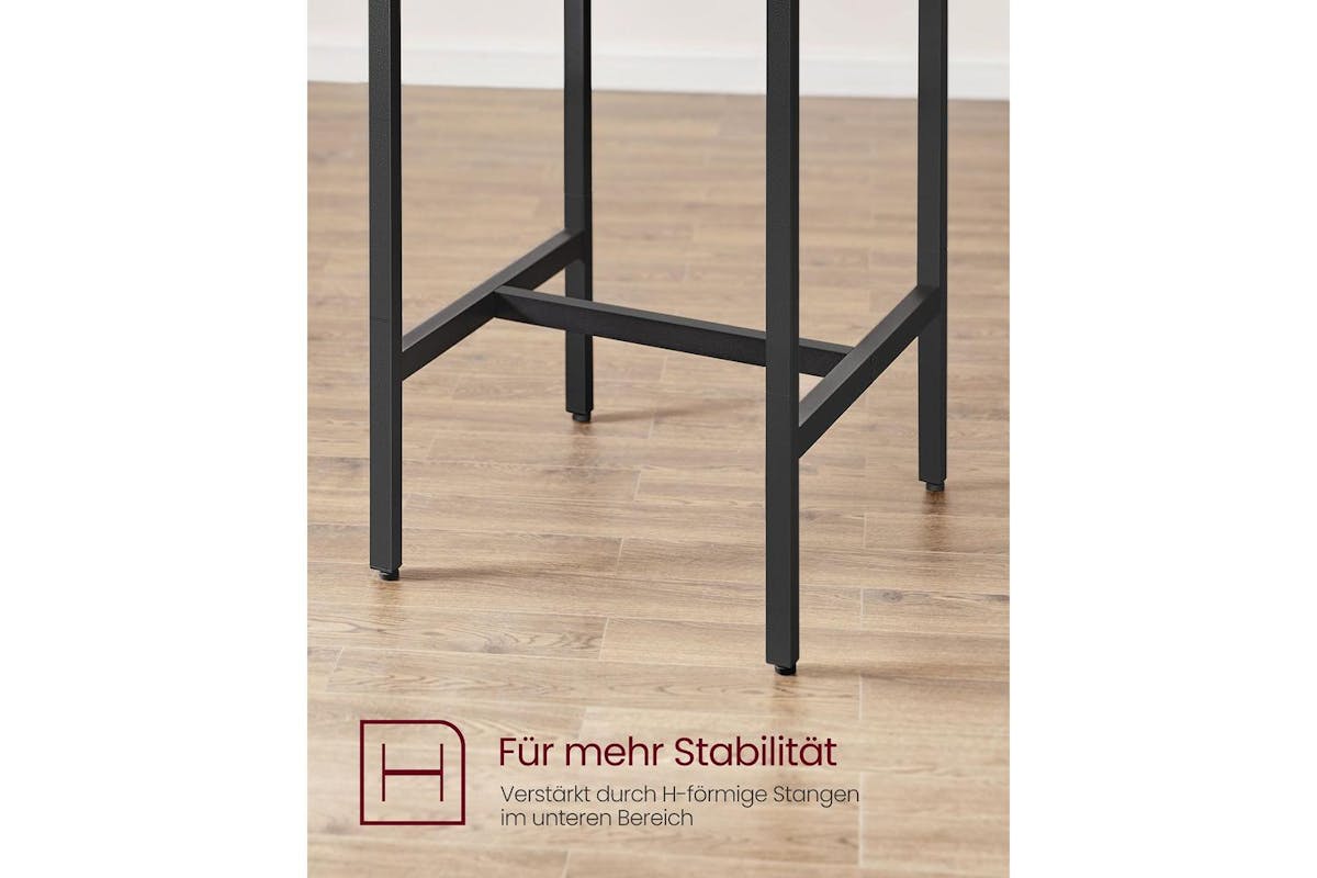 Vasagle Bar Table Set | Wood Chipboard & Steel | Vintage Brown/black | 60 X 60 X 90 Cm-7
