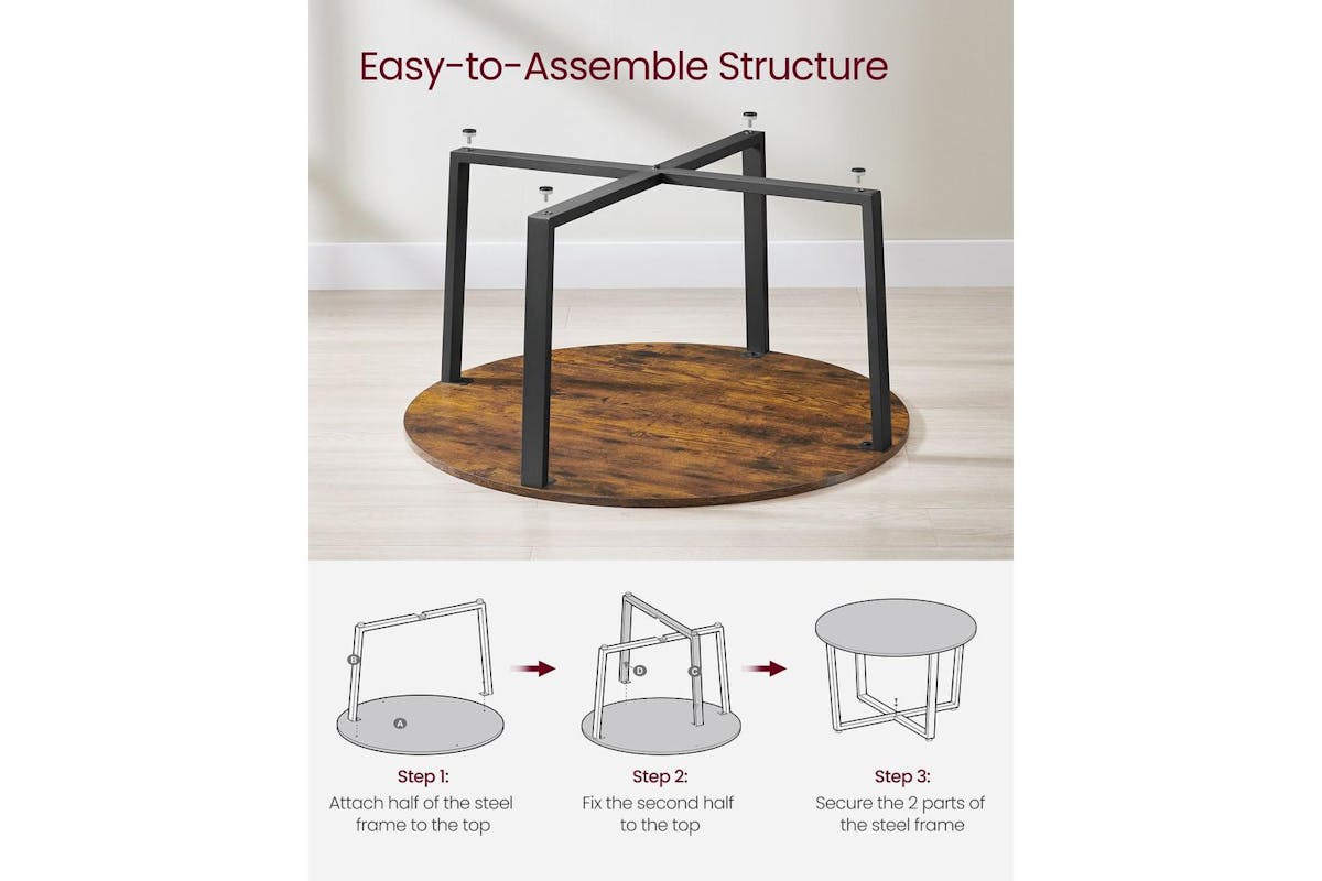 Coffee Table | Coffee Table | Particleboard And Steel | 88 X 47 Cm-6