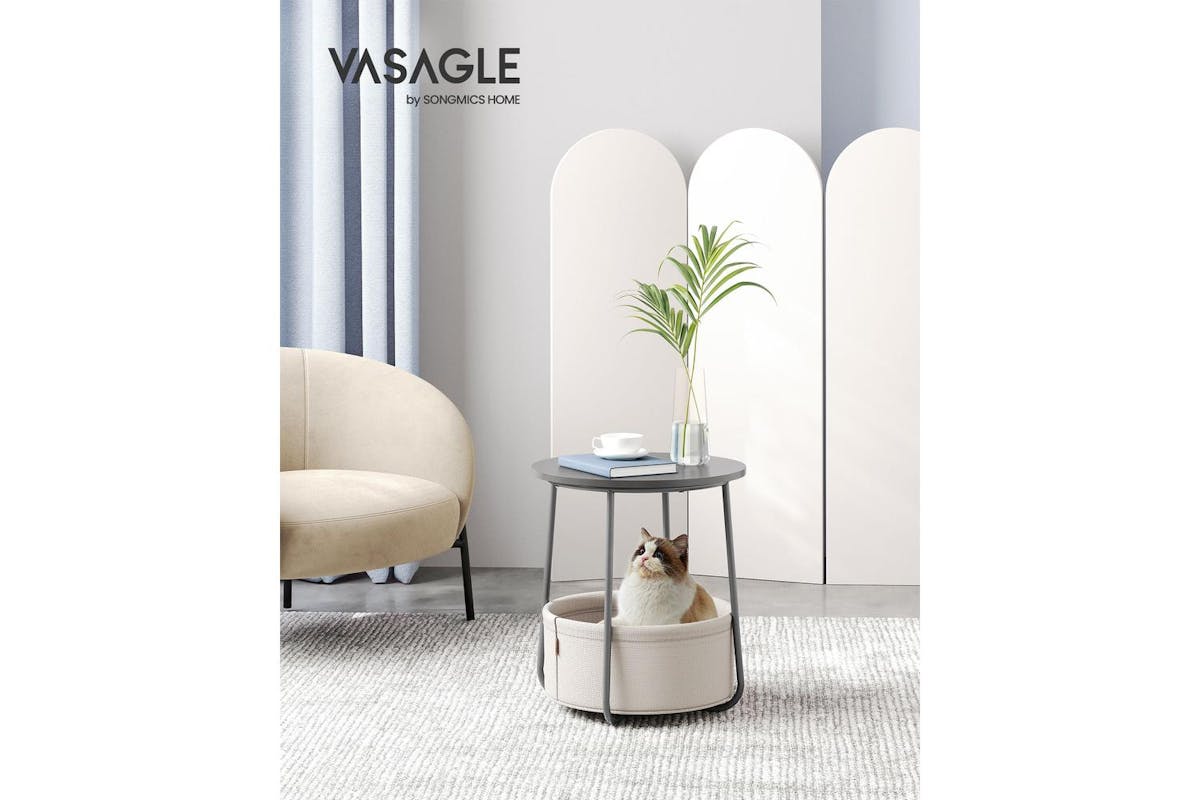Vasagle End Table | Side Table | Chipboard And Steel | 45 X 50 Cm-2