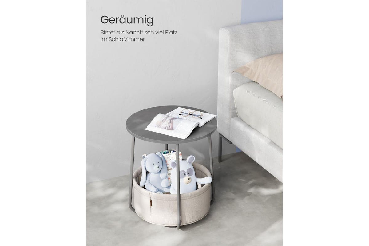 Vasagle End Table | Side Table | Chipboard And Steel | 45 X 50 Cm-3