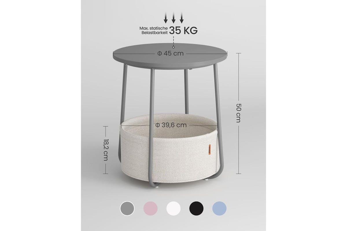 Vasagle End Table | Side Table | Chipboard And Steel | 45 X 50 Cm-4