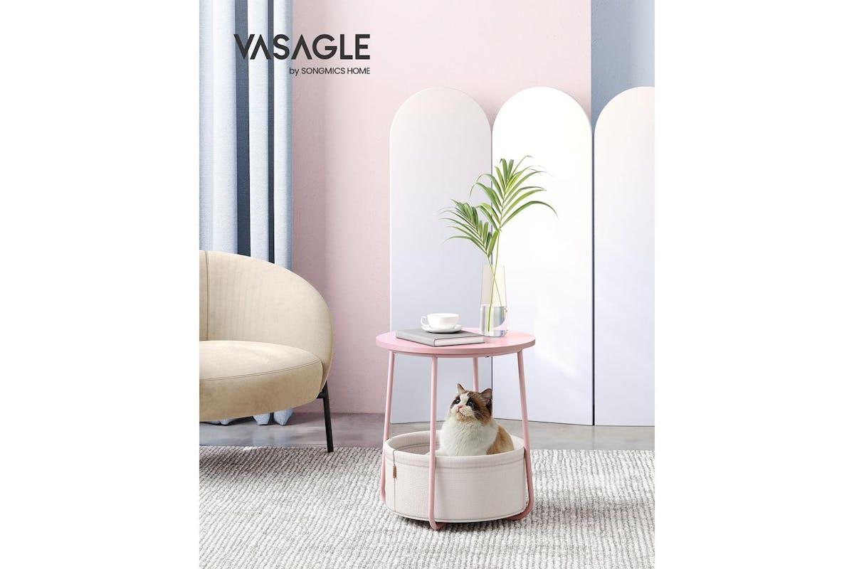Vasagle End Table | Side Table | Wood Chipboard & Steel | 45 X 50 Cm-2