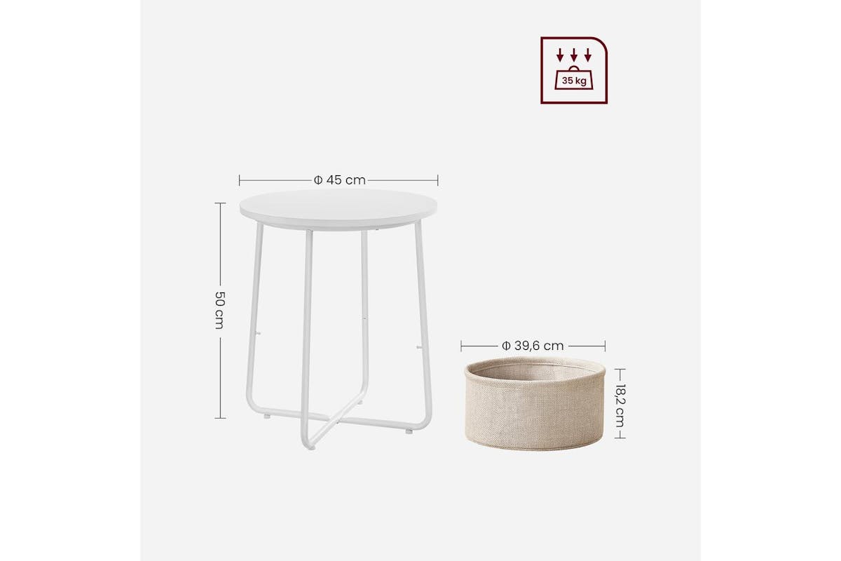 Vasagle End Table | Side Table | Particleboard And Steel | 45 X 50 Cm-7