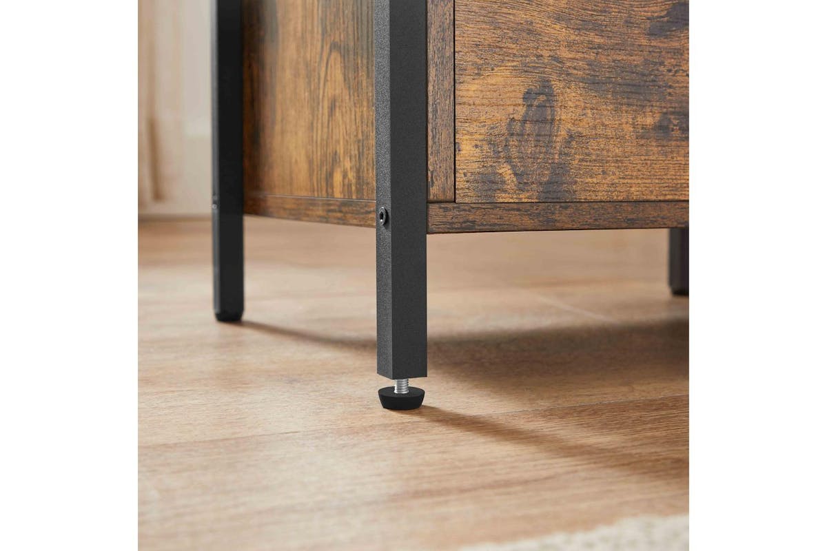 Vasagle End Table | Side Table | Rustic Brown And Black | 38 X 28 X 60 Cm-7