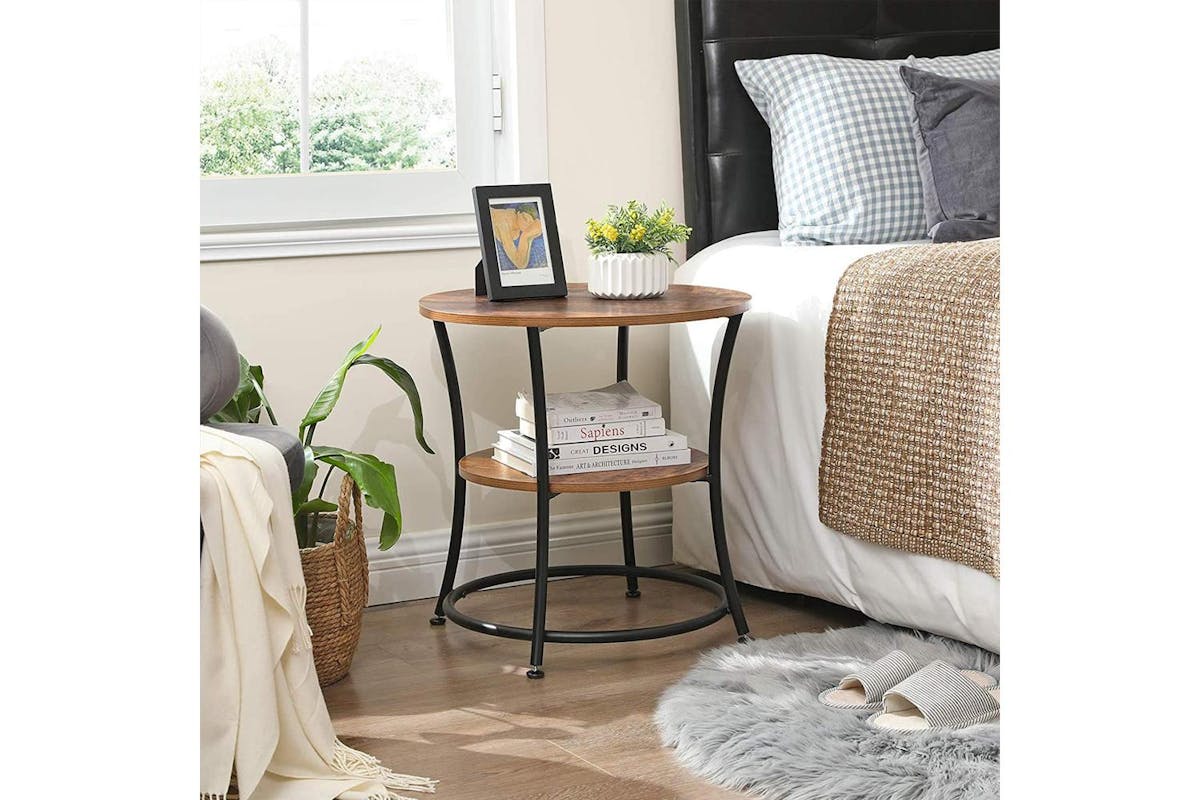 Vasagle Side Table | Rustic Brown | Particleboard And Metal | 55 X 55 Cm-5