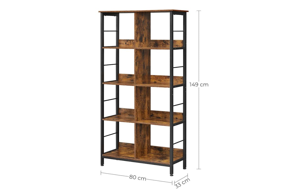 Vasagle Bookcase | Bookcase | Particleboard And Steel | 80 X 33 X 149 Cm-7