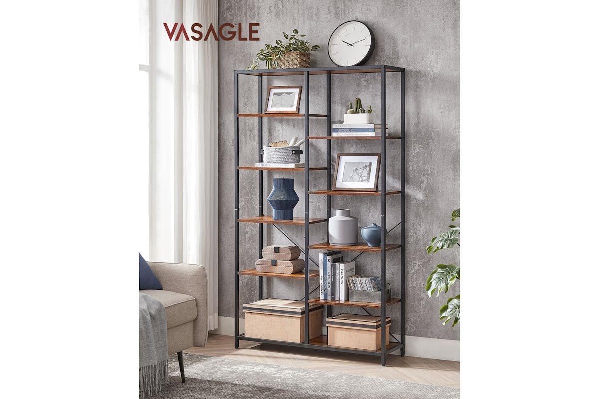 Vasagle Bookcase | Chipboard & Steel | 100 X 30 X 170 Cm-2