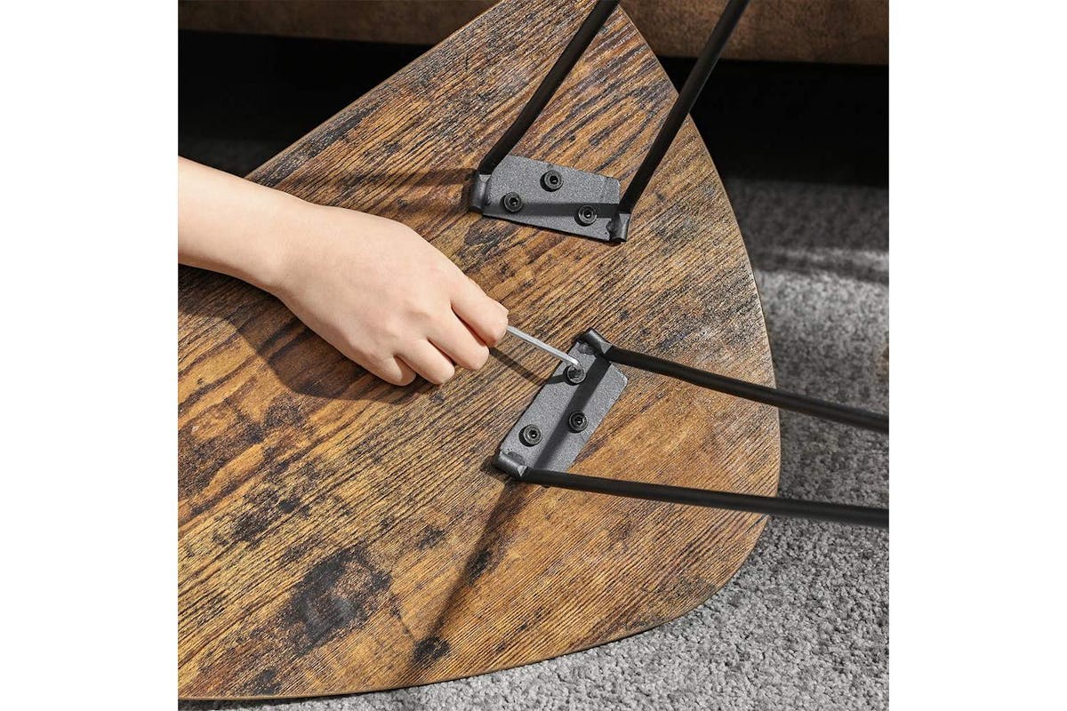 Vasagle Nesting Table Set | Particleboard And Steel | Rustic Brown And Black | 60 X 38 X 47.5 Cm-6