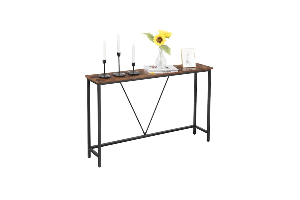 Console Sofa Table | Console Table | Veneered Particleboard And Steel | 120 X 23 X 74 Cm-2